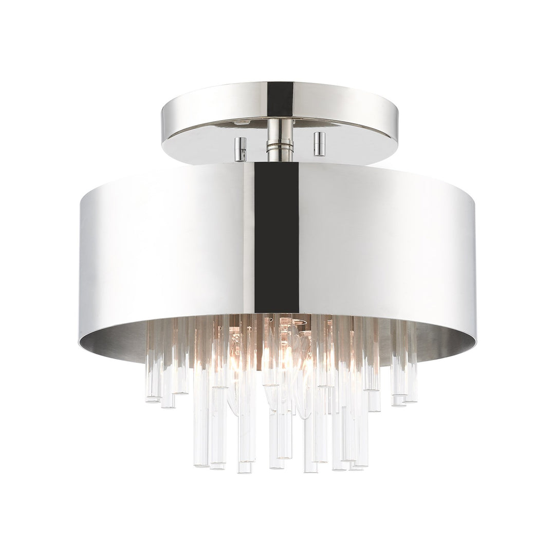 3 Light Polished Nickel Ceiling Mount