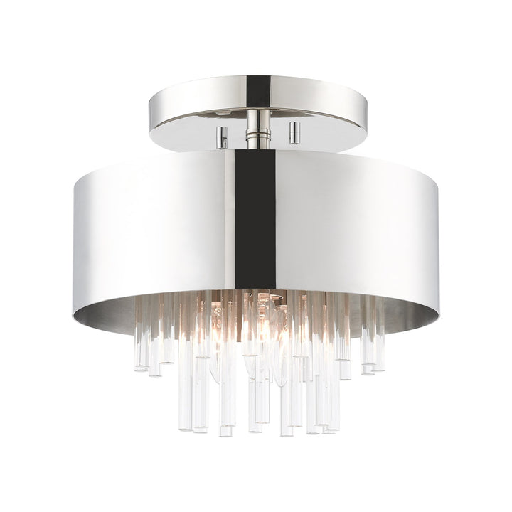 3 Light Polished Nickel Ceiling Mount