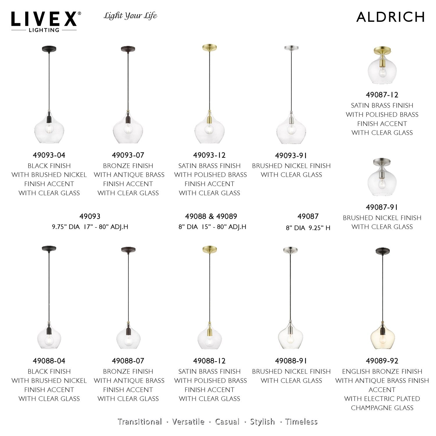 1 Light English Bronze Single Pendant