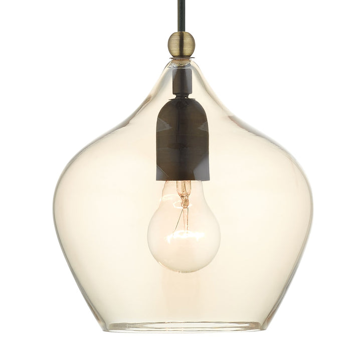 1 Light English Bronze Single Pendant