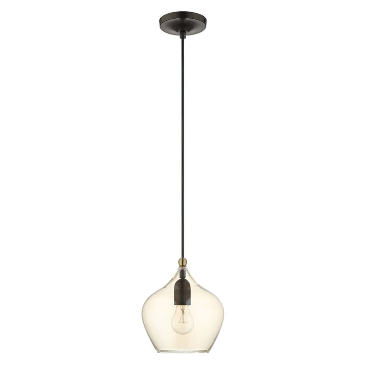 1 Light English Bronze Single Pendant