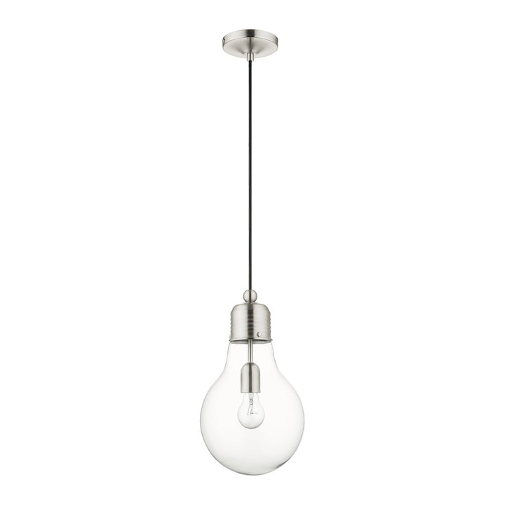 1 Light Brushed Nickel Single Pendant