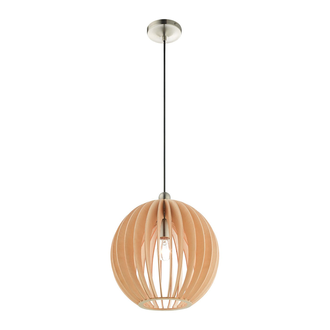 1 Light Brushed Nickel Single Pendant