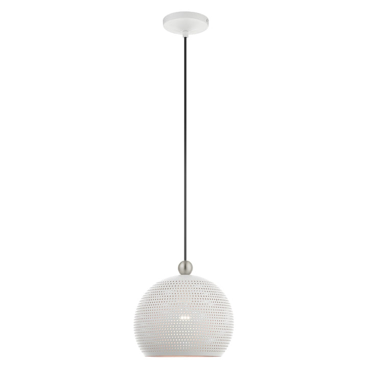 1 Light White Pendant by Livex Lighting