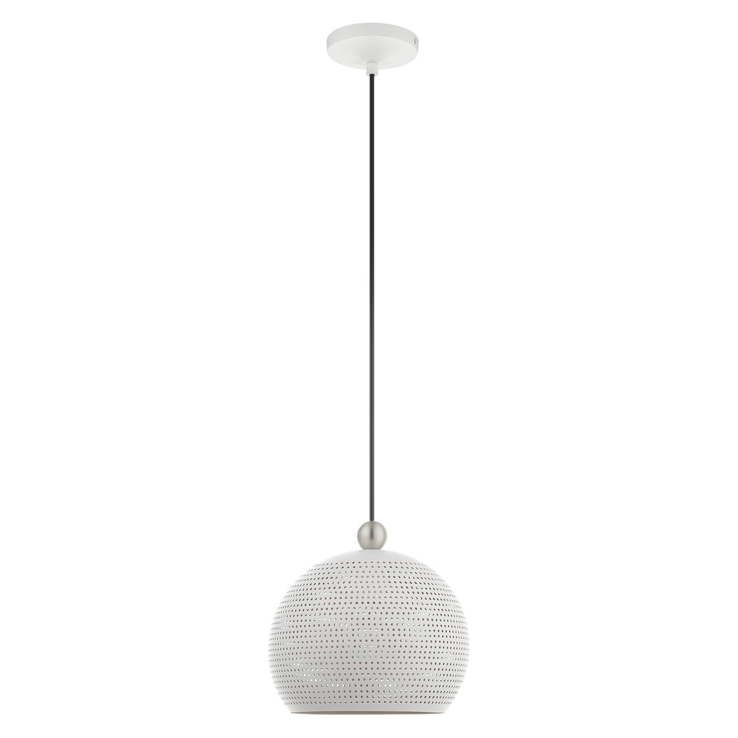 1 Light White Pendant