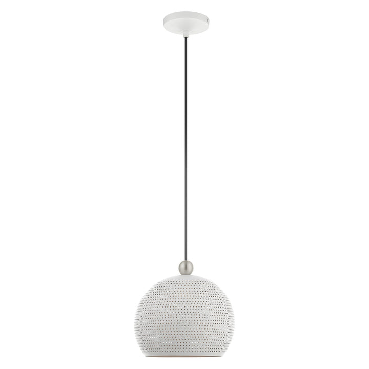 1 Light White Pendant