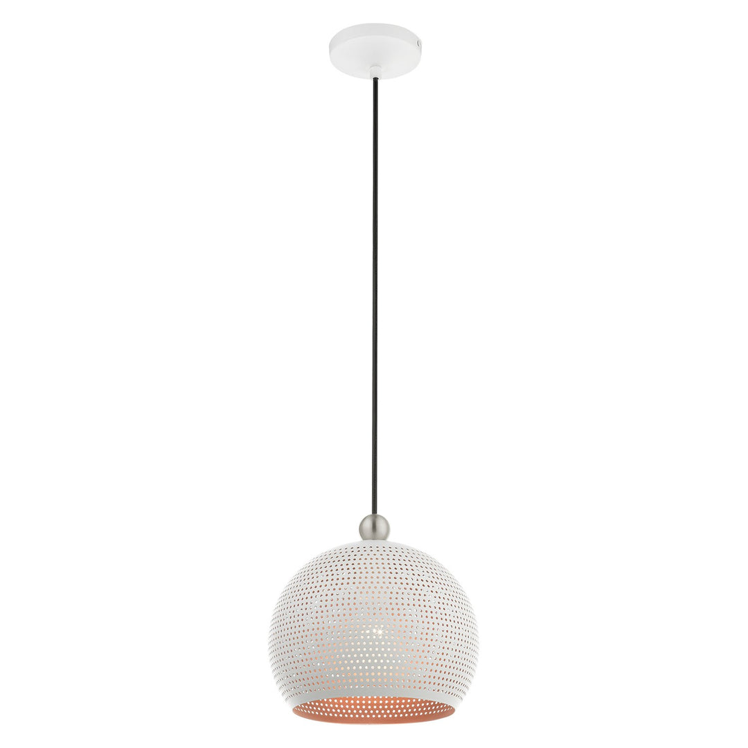 1 Light White Pendant
