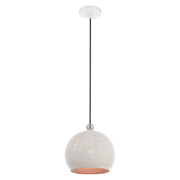 1 Light White Pendant