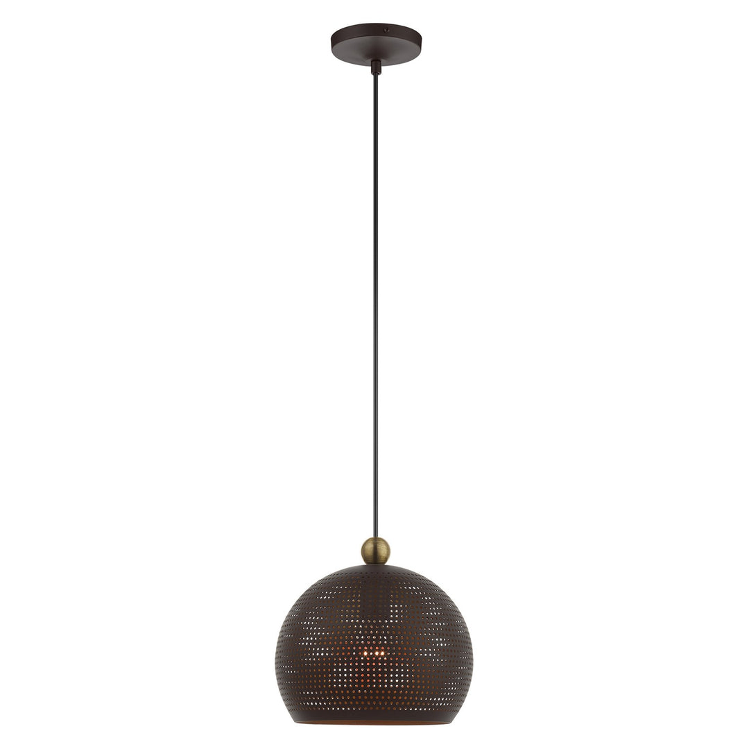 1 Light Bronze Pendant by Livex Lighting