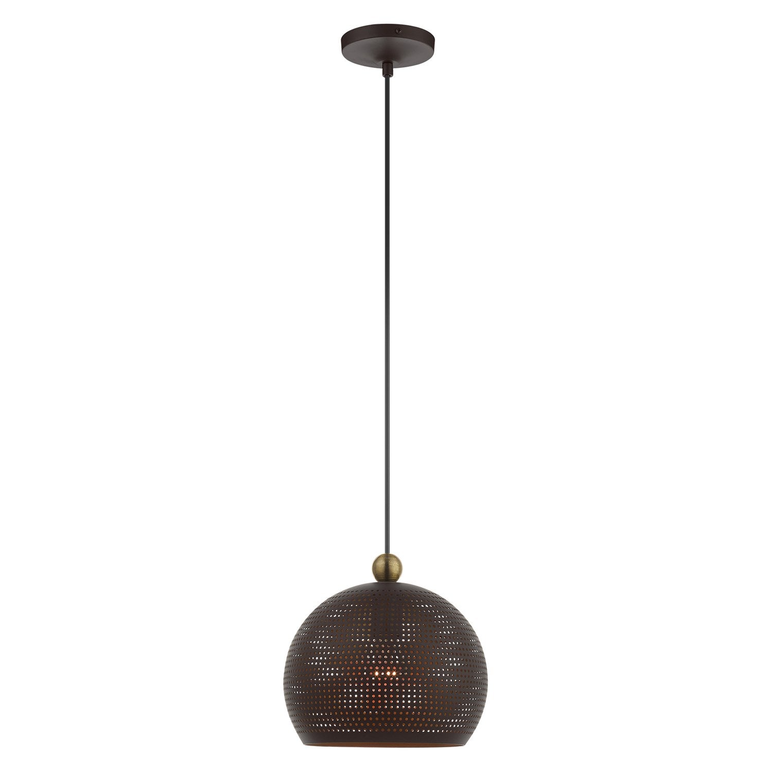 1 Light Bronze Pendant by Livex Lighting
