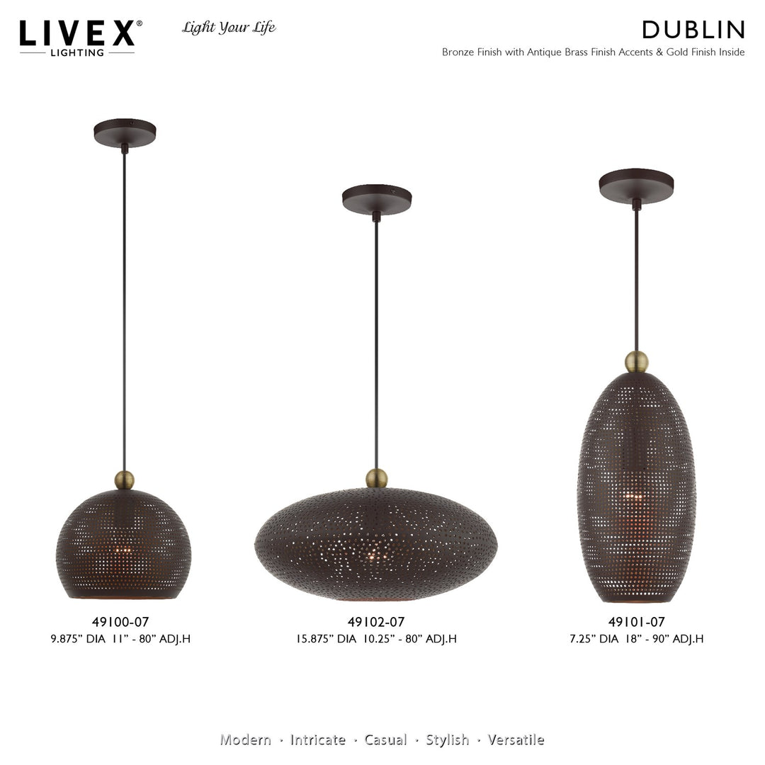 1 Light Bronze Pendant
