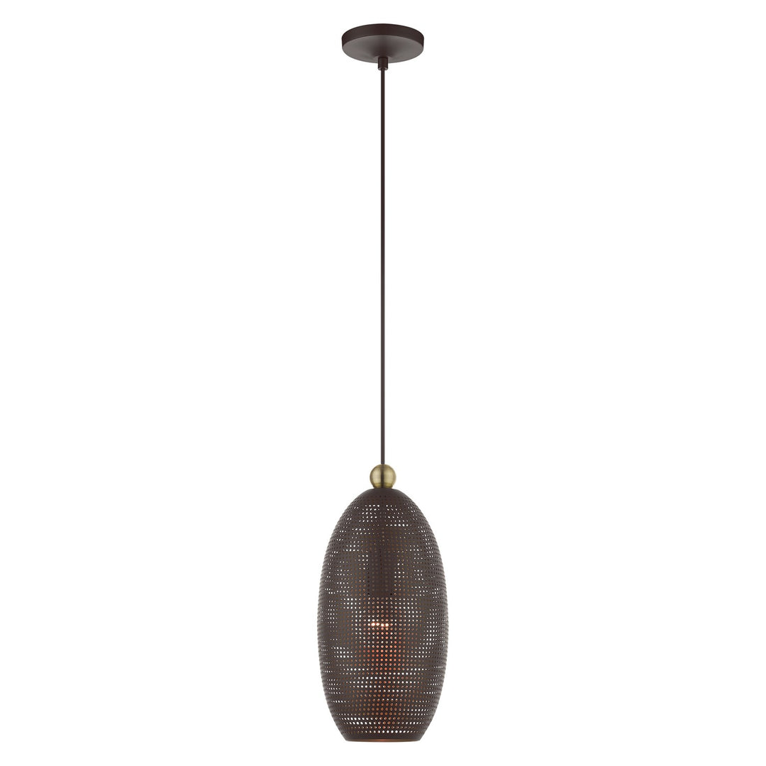 1 Light Bronze Pendant by Livex Lighting