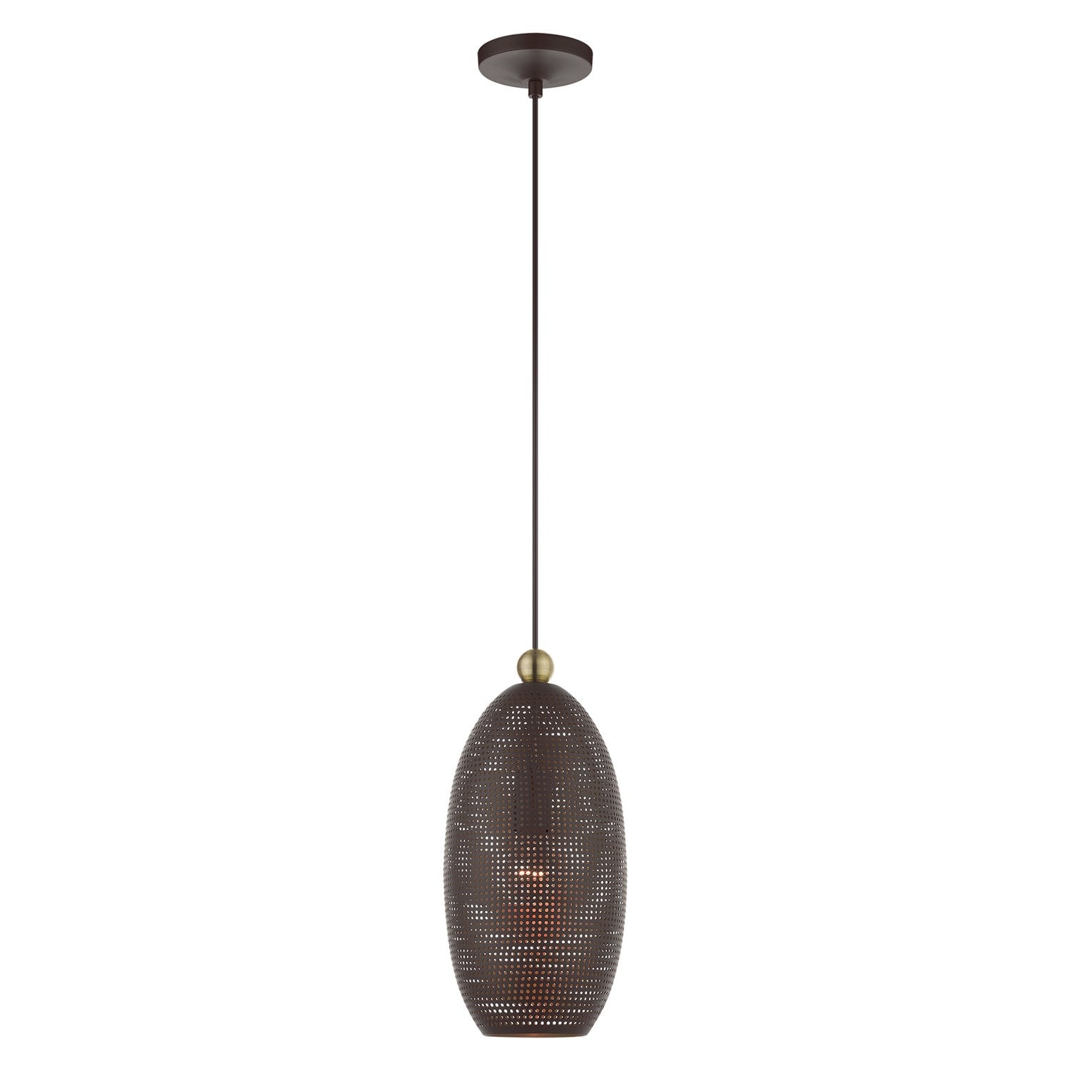1 Light Bronze Pendant by Livex Lighting