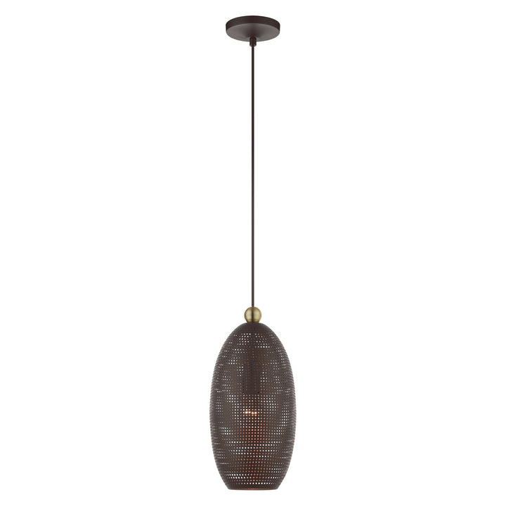 1 Light Bronze Pendant by Livex Lighting