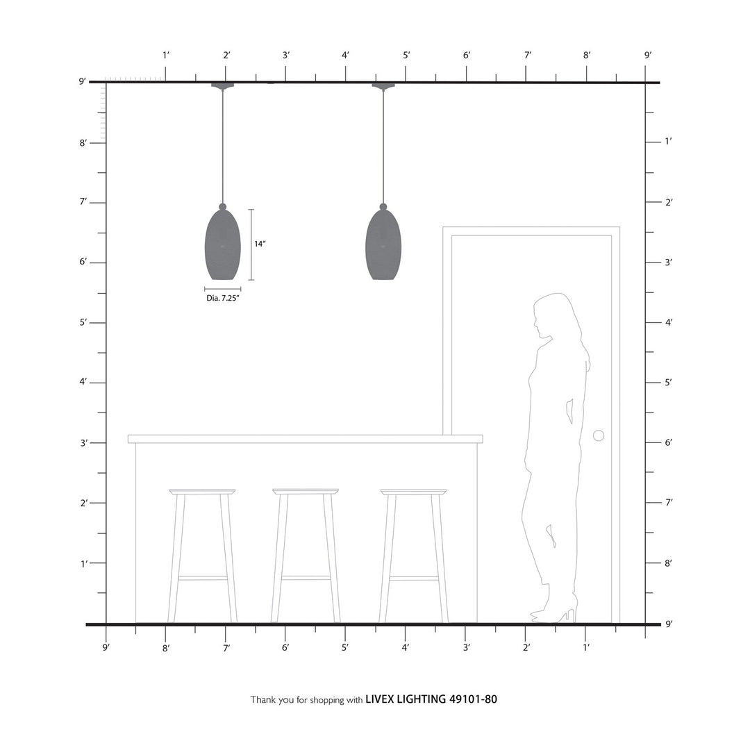 1 Light Nordic Gray Pendant