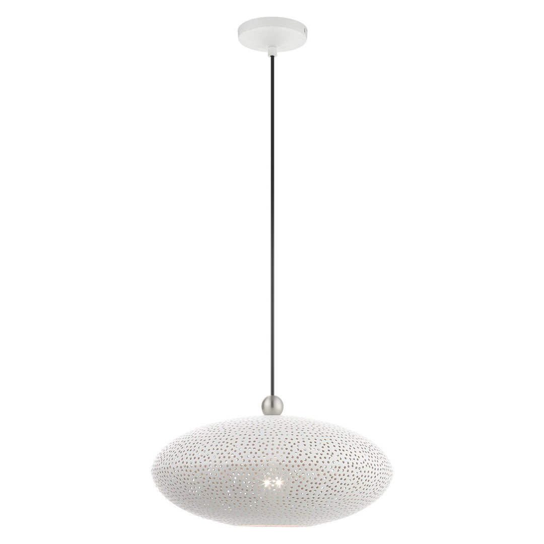 1 Light White Pendant by Livex Lighting