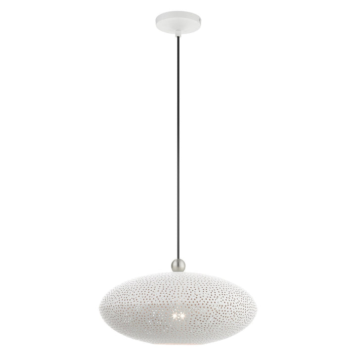 1 Light White Pendant by Livex Lighting