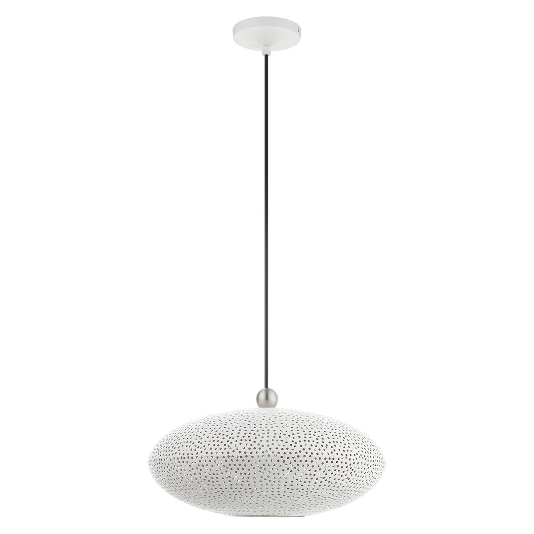 1 Light White Pendant