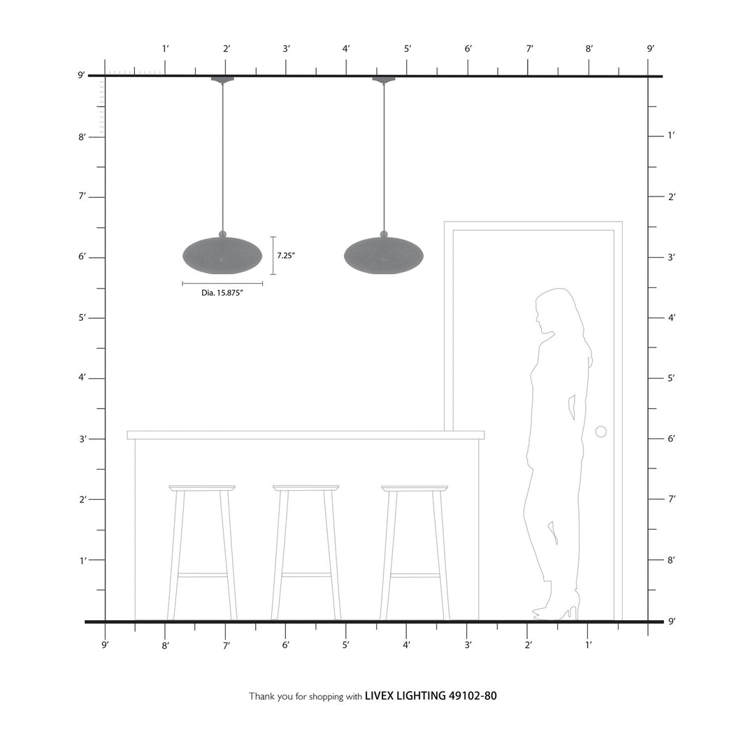 1 Light Nordic Gray Pendant