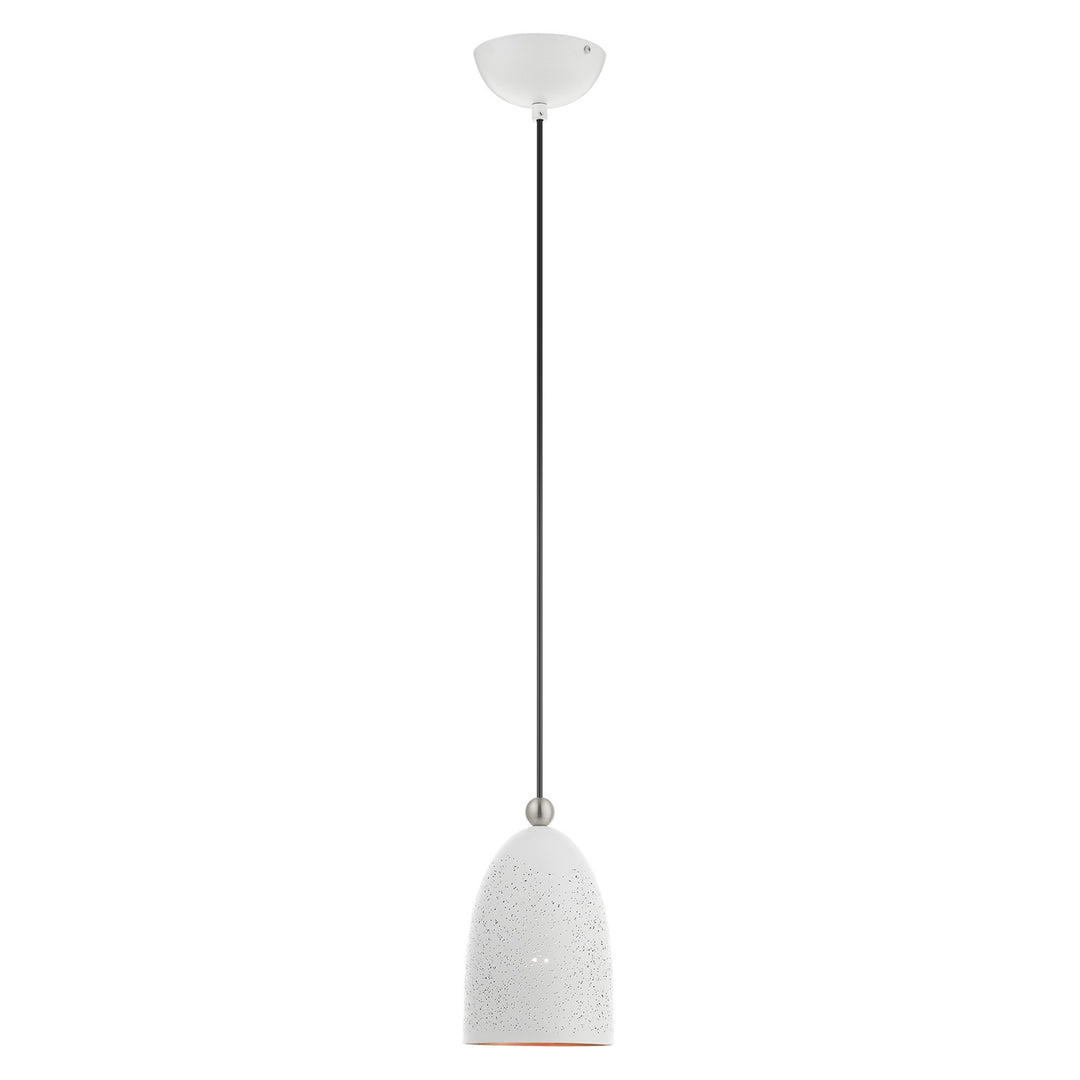 1 Light White Pendant by Livex Lighting