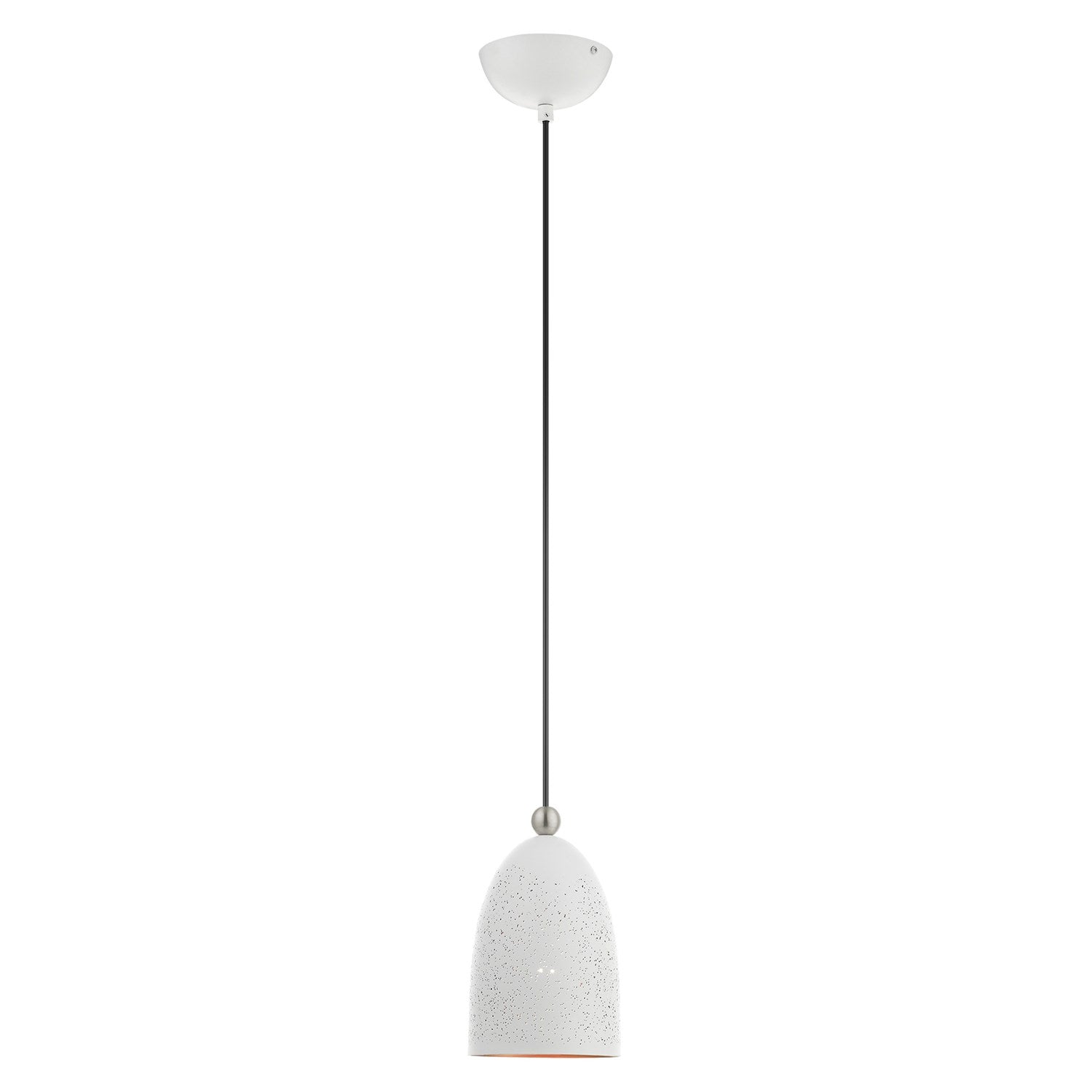 1 Light White Pendant by Livex Lighting