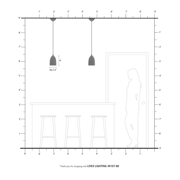 1 Light Nordic Gray Pendant