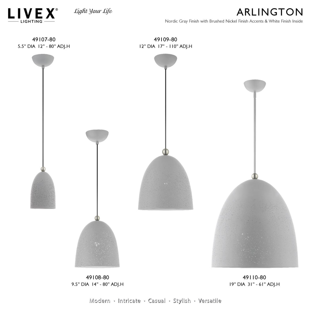 1 Light Nordic Gray Pendant