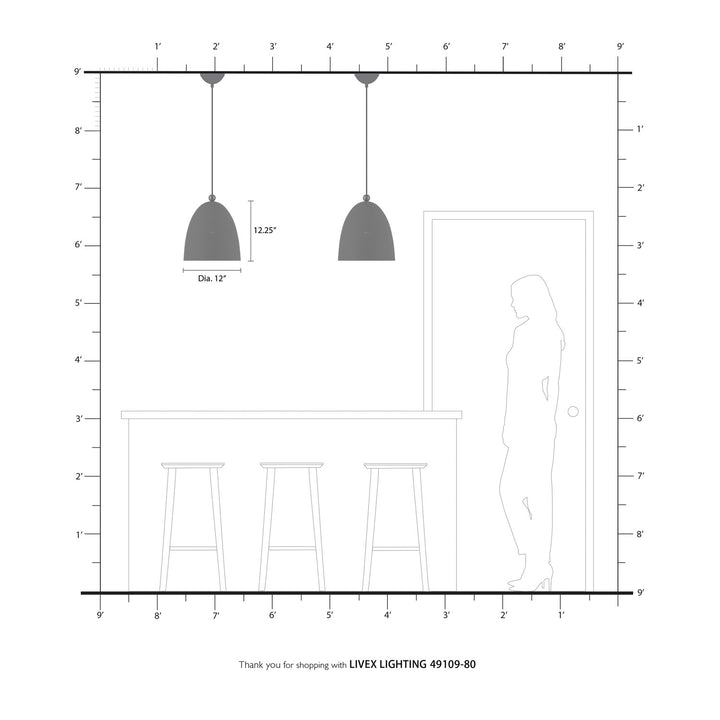 1 Light Nordic Gray Pendant