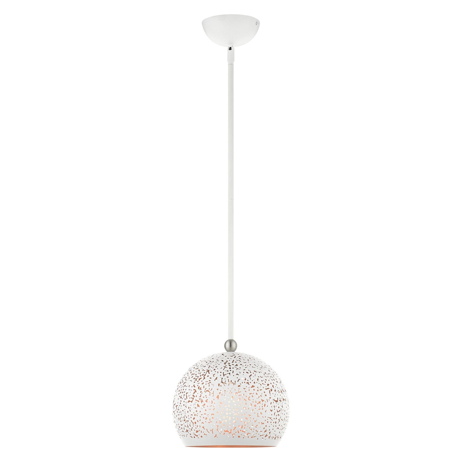 1 Light White Pendant by Livex Lighting