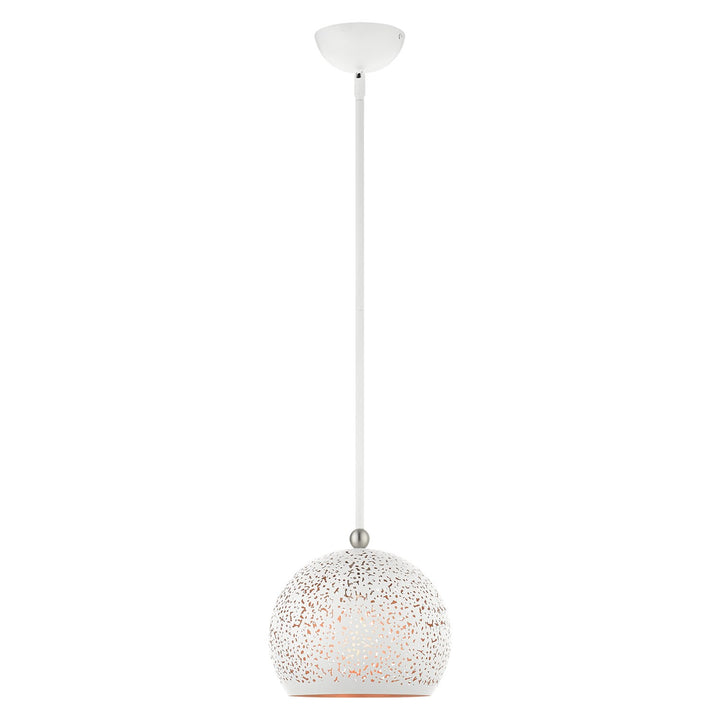 1 Light White Pendant by Livex Lighting