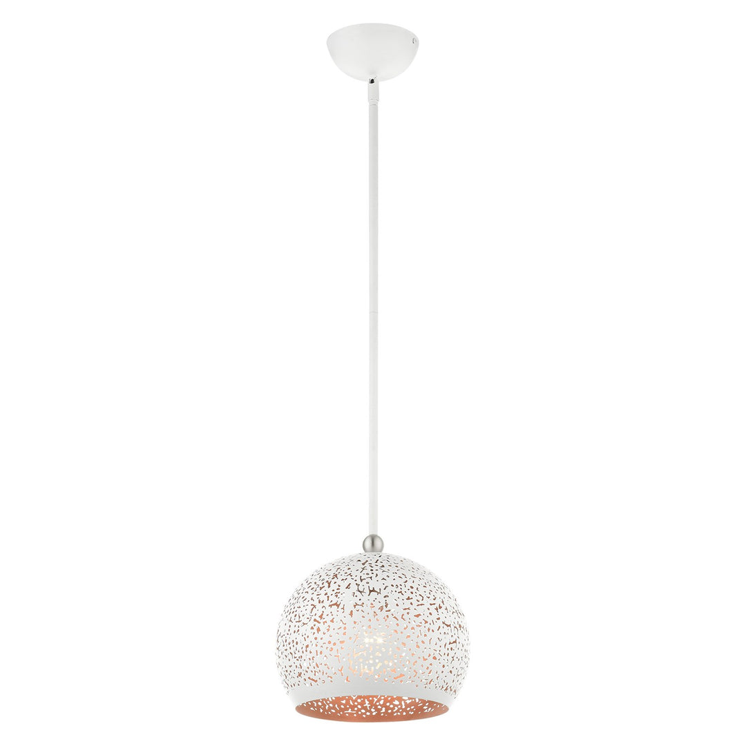 1 Light White Pendant