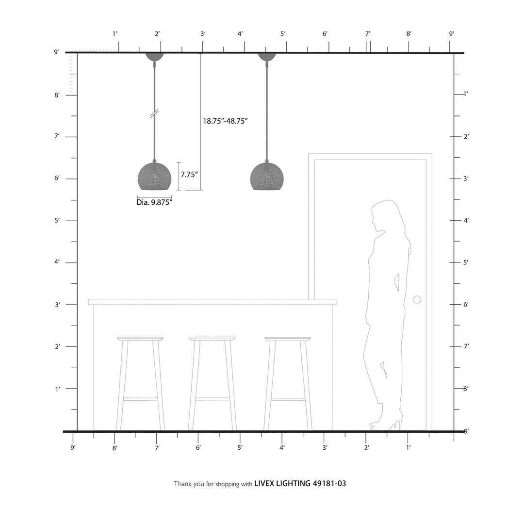 1 Light White Pendant