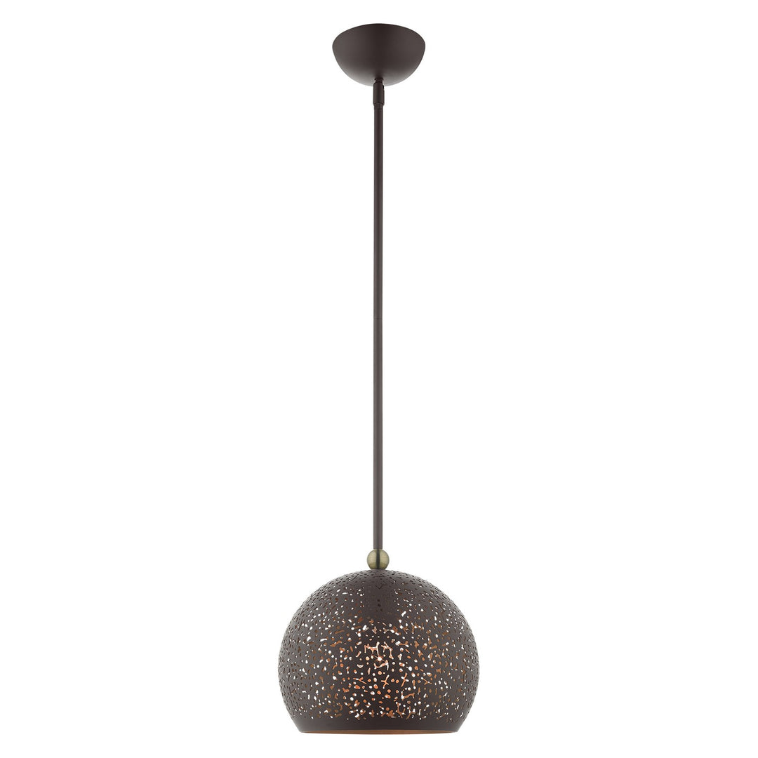 1 Light Bronze Pendant by Livex Lighting