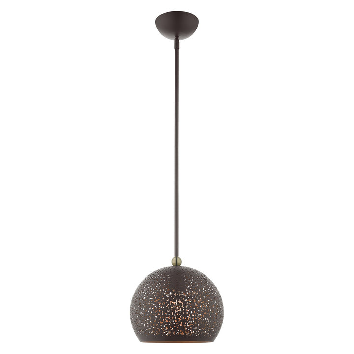 1 Light Bronze Pendant by Livex Lighting