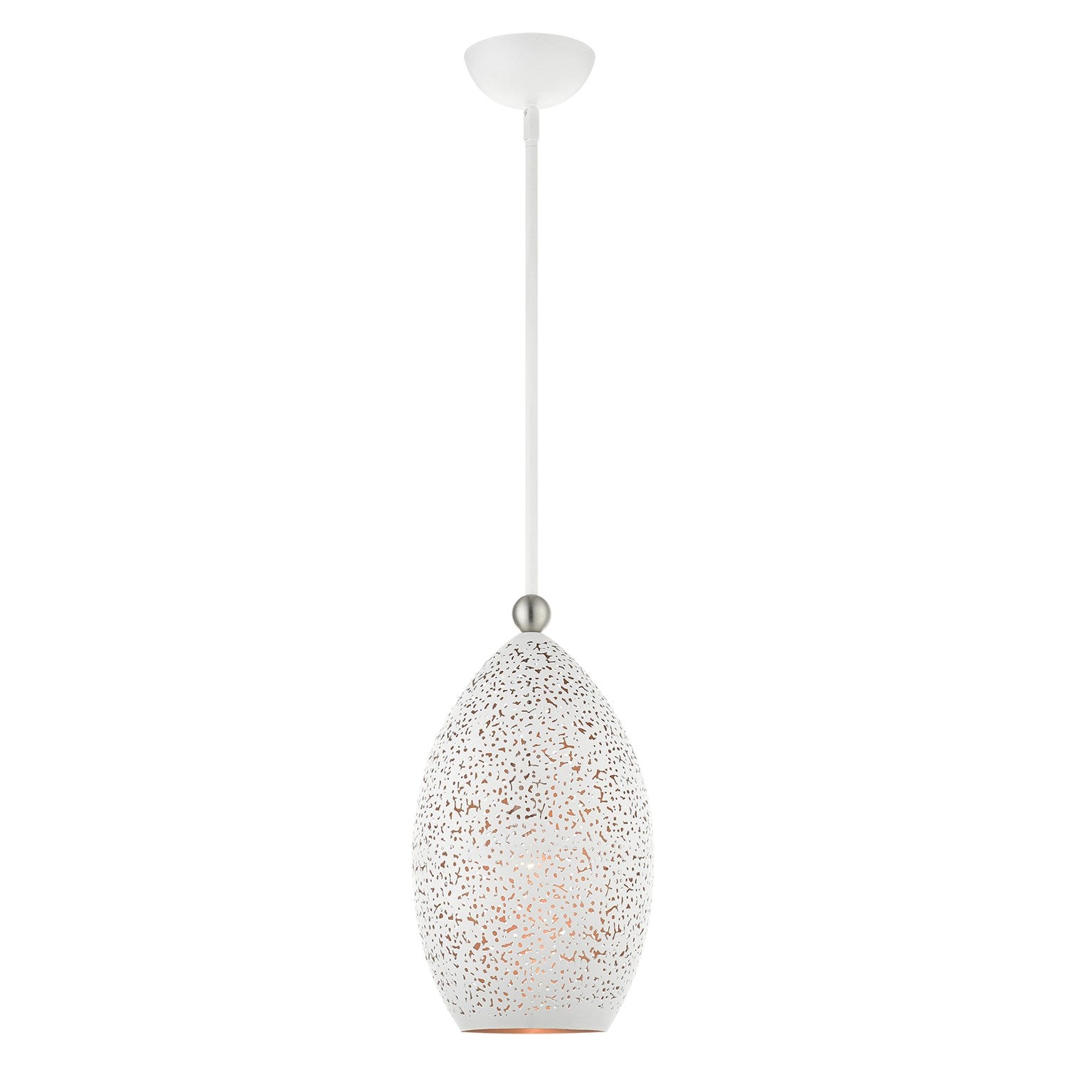 1 Light White Pendant by Livex Lighting