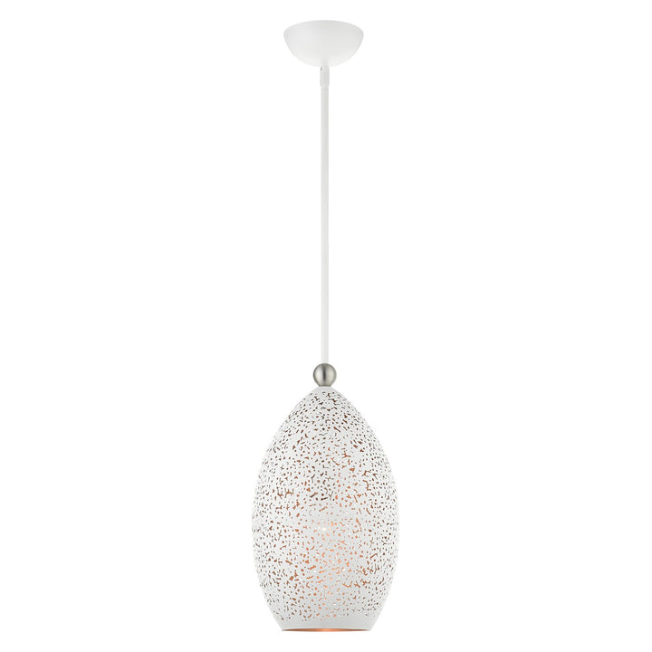 1 Light White Pendant by Livex Lighting