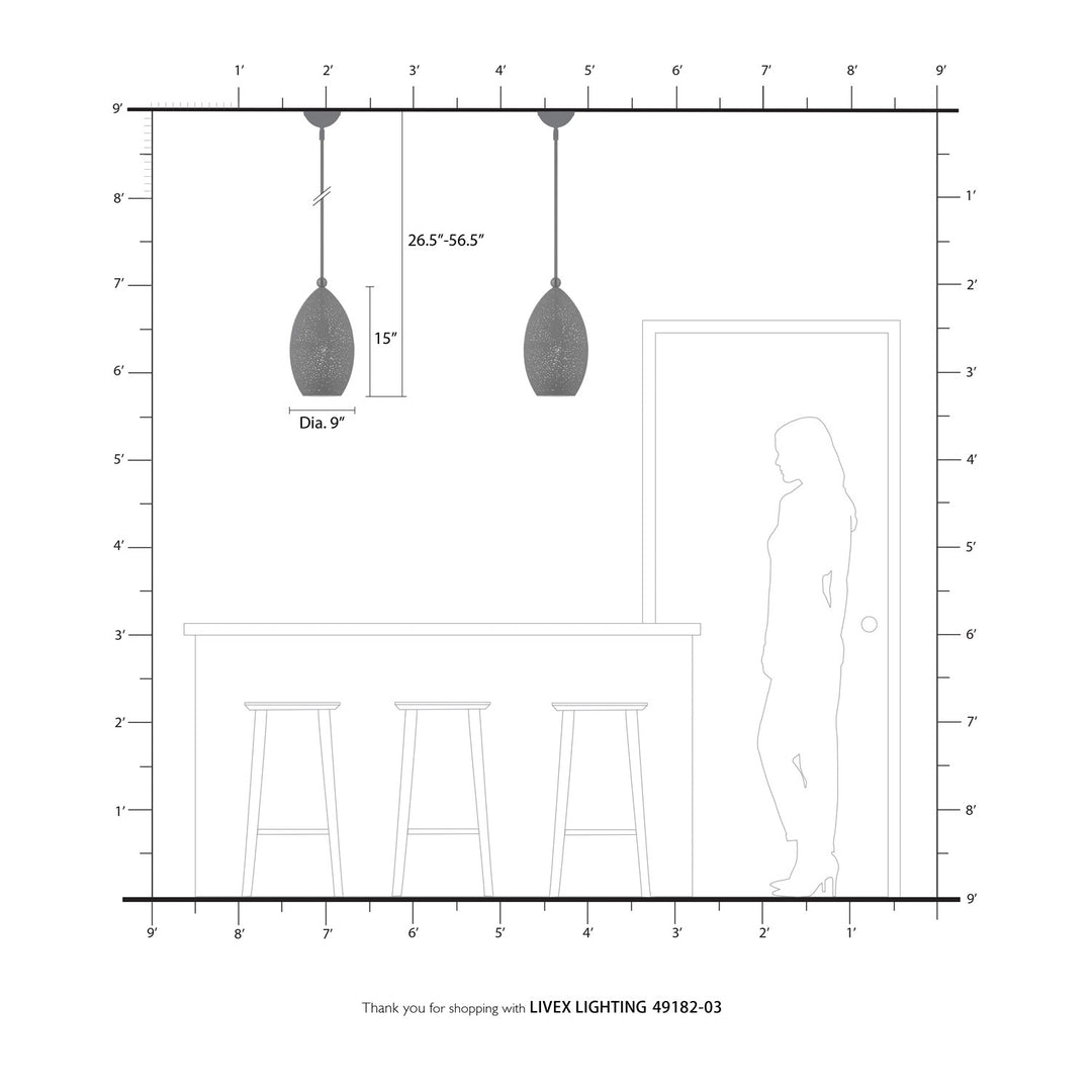 1 Light White Pendant