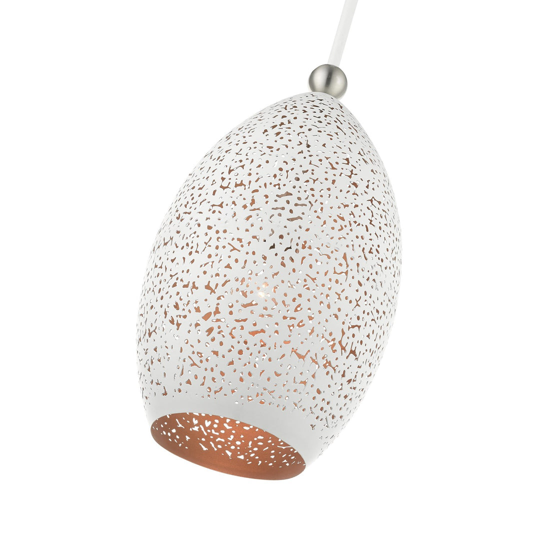 1 Light White Pendant