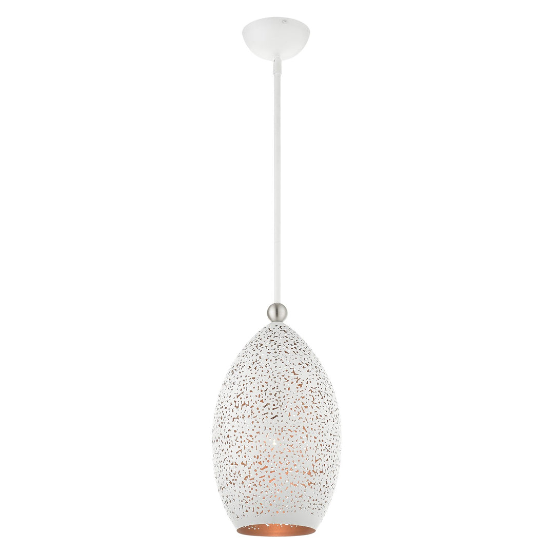 1 Light White Pendant