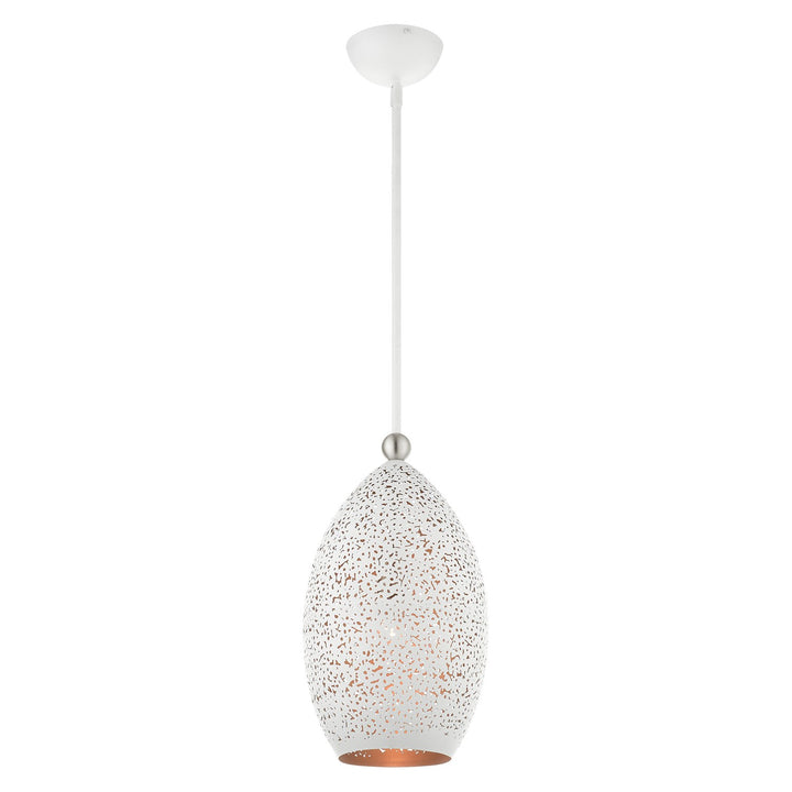 1 Light White Pendant