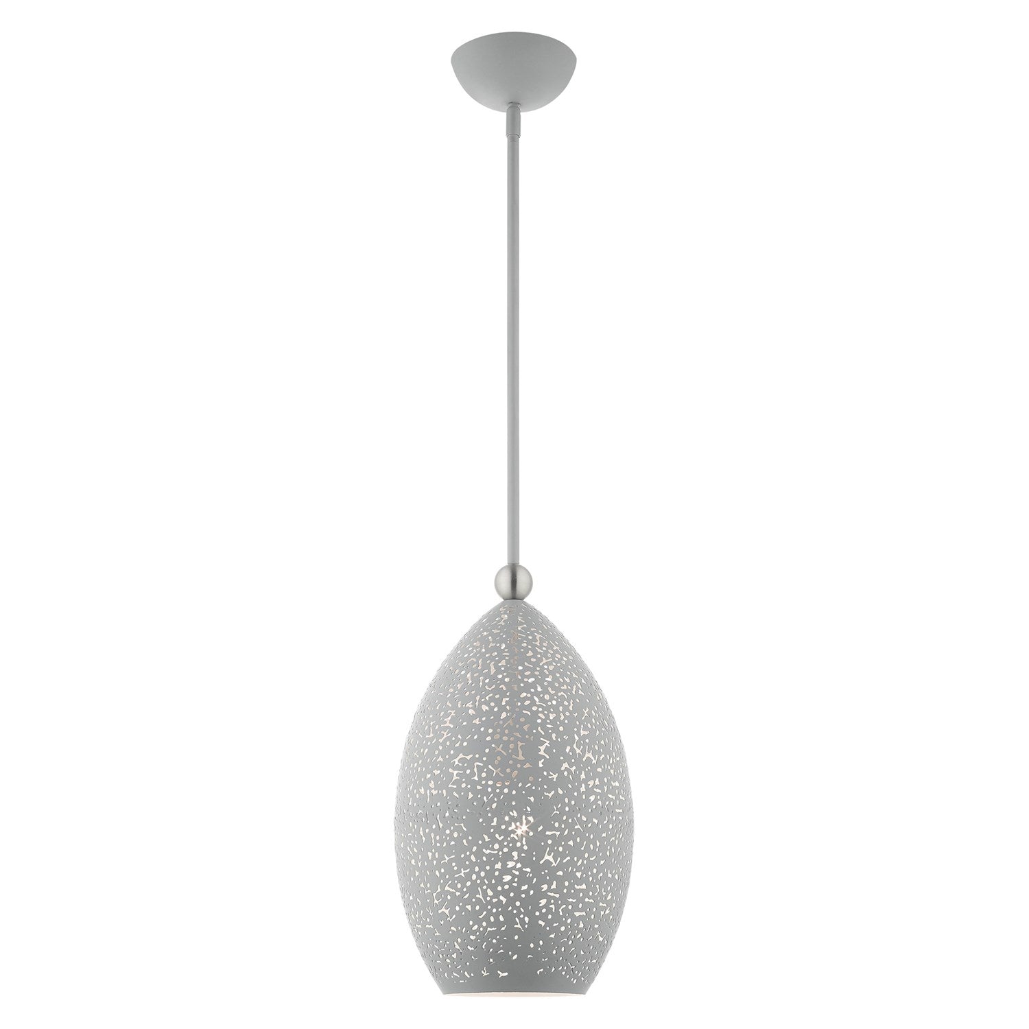 1 Light Nordic Gray Pendant by Livex Lighting