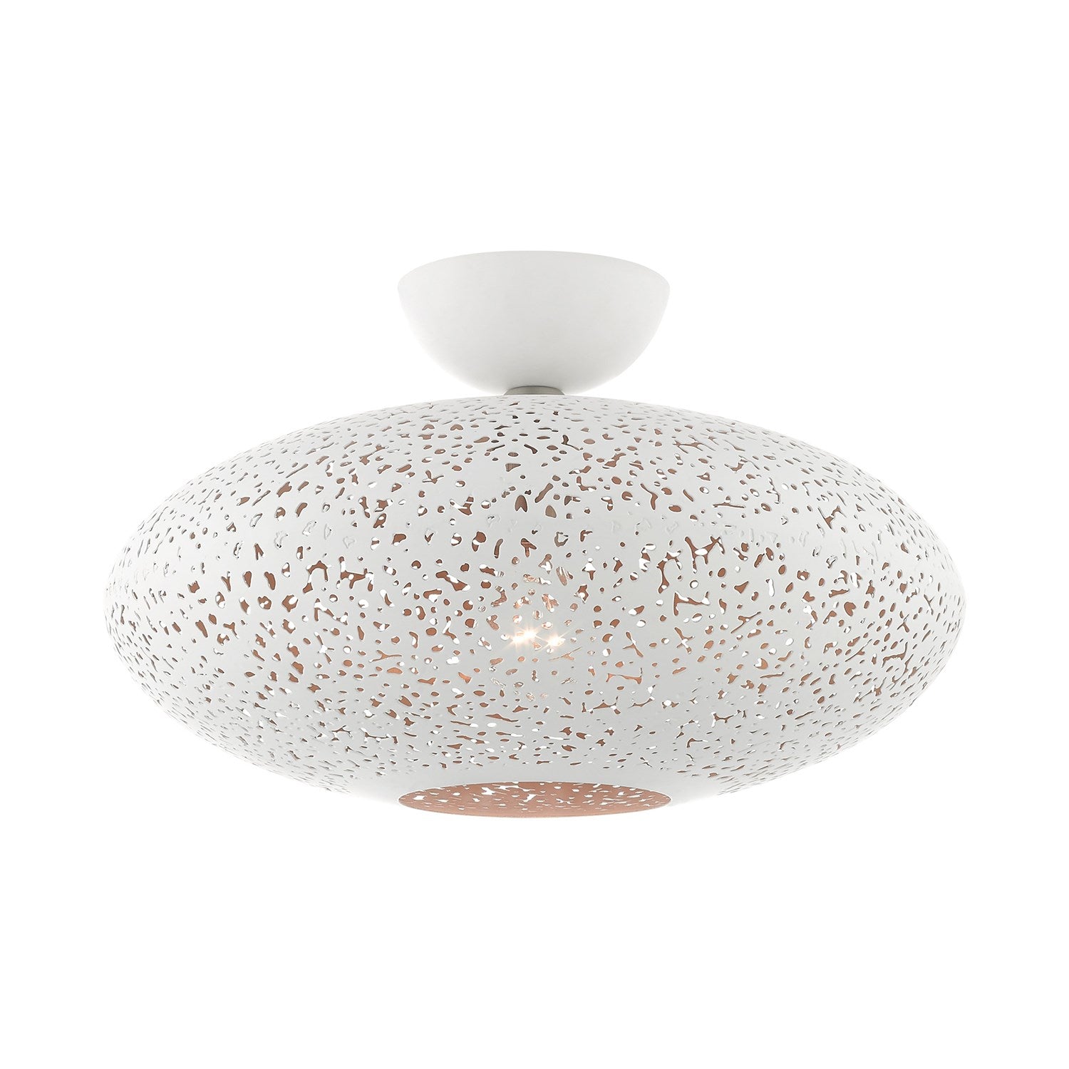 1 Light White Semi Flush Mount by Livex Lighting