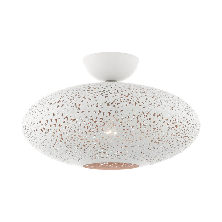 1 Light White Semi Flush Mount by Livex Lighting