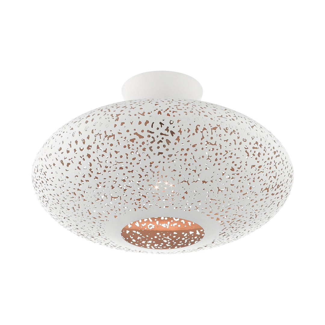 1 Light White Semi Flush Mount