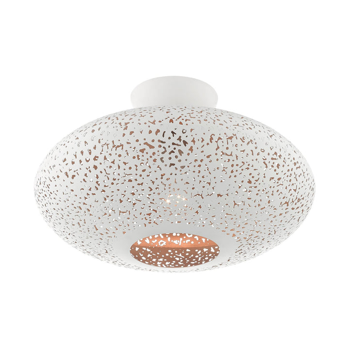1 Light White Semi Flush Mount