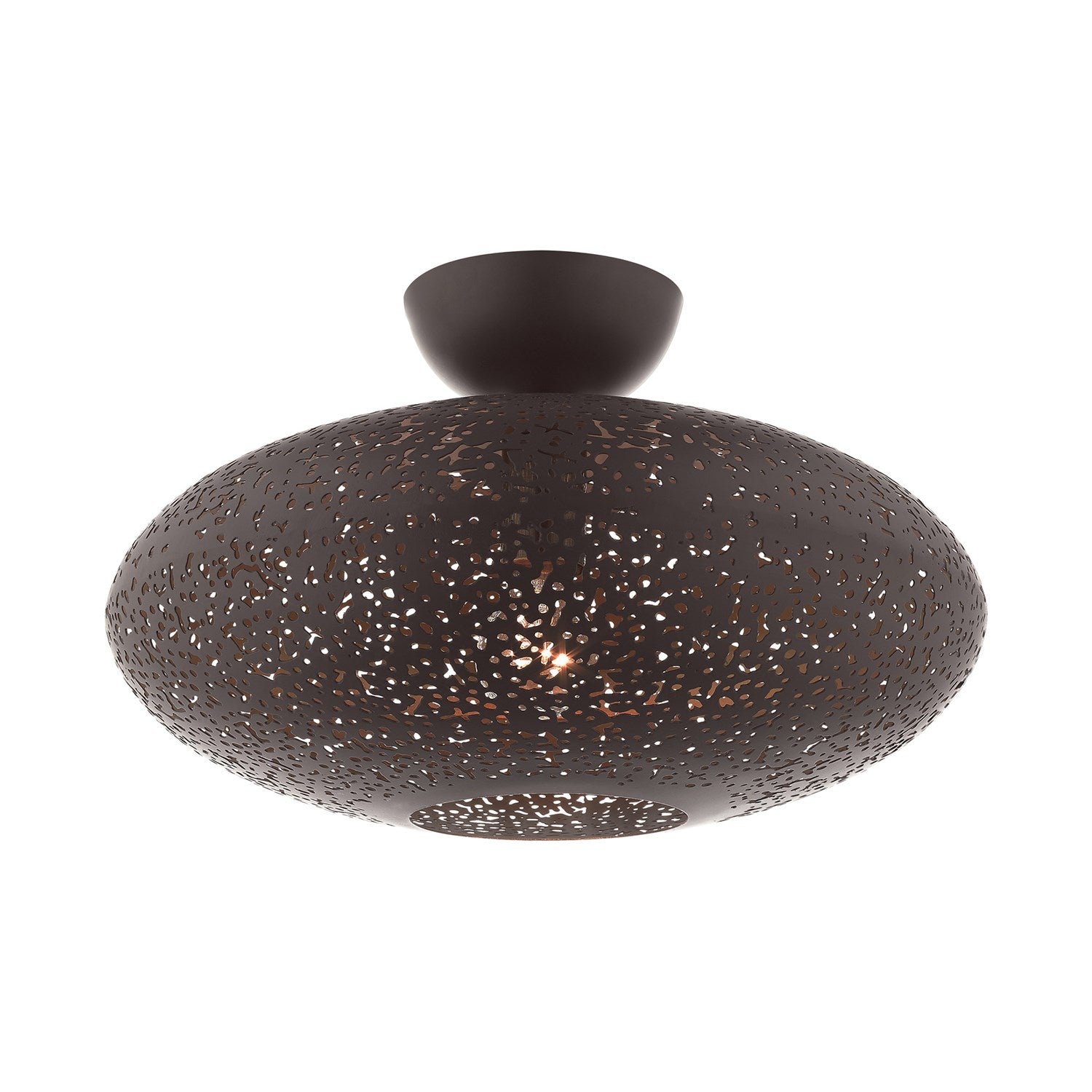 1 Light Bronze Semi Flush Mount by Livex Lighting