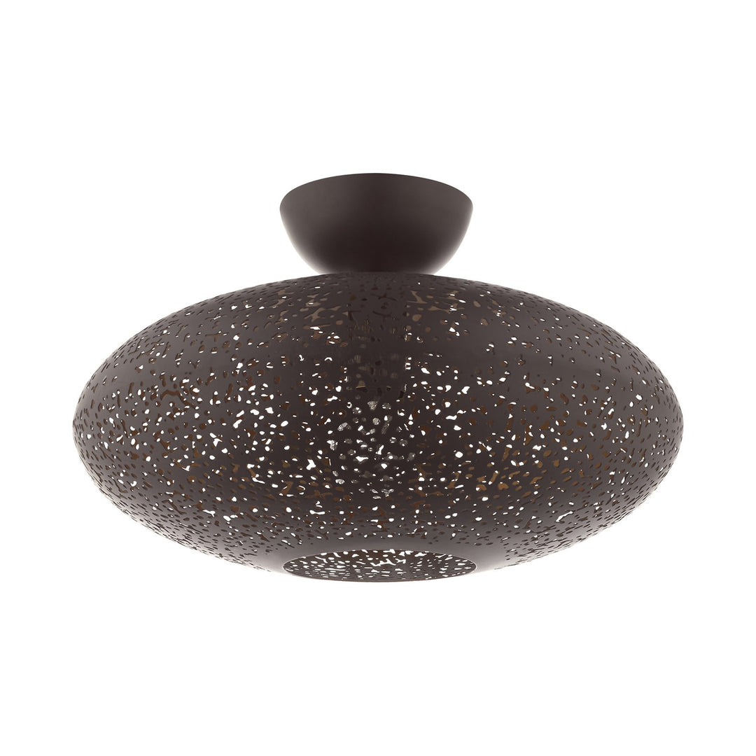 1 Light Bronze Semi Flush Mount