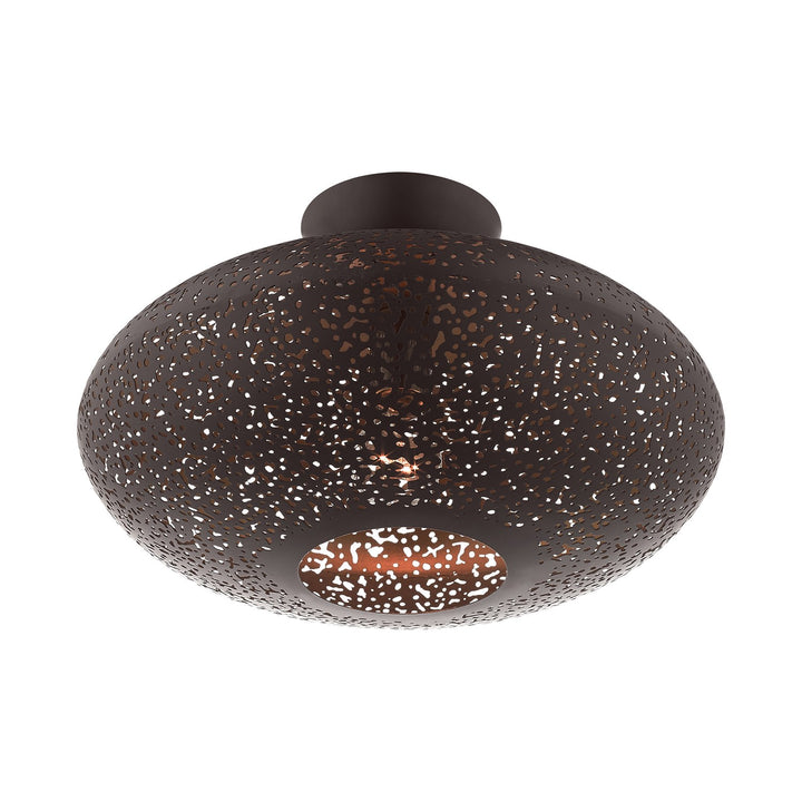 1 Light Bronze Semi Flush Mount