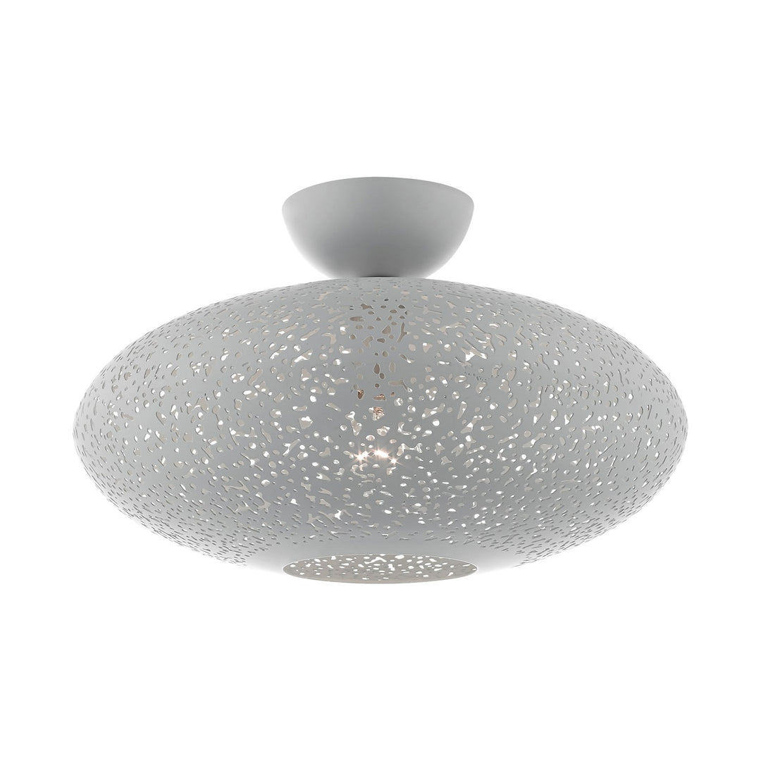 1 Light Nordic Gray Semi Flush Mount by Livex Lighting