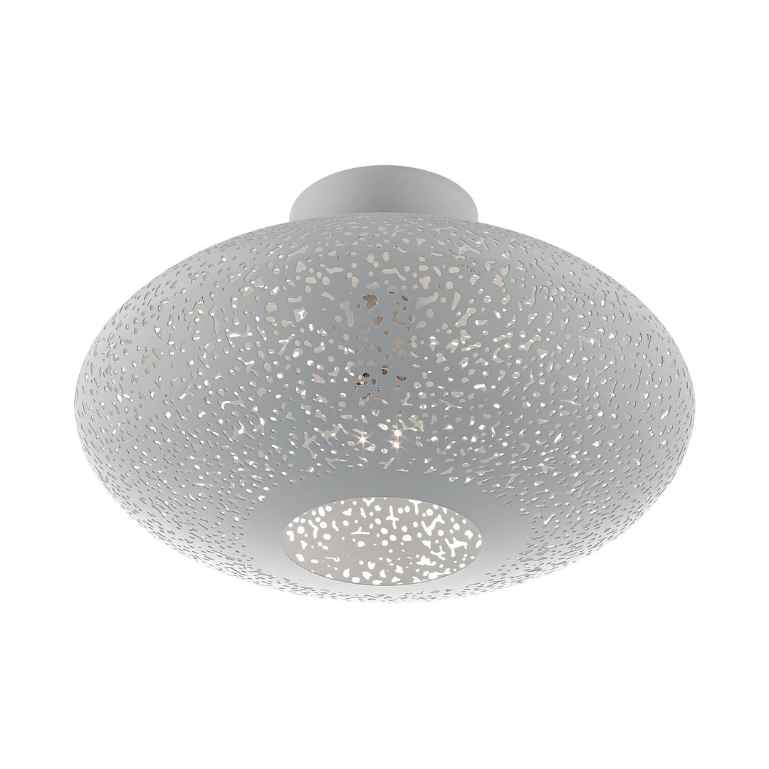 1 Light Nordic Gray Semi Flush Mount